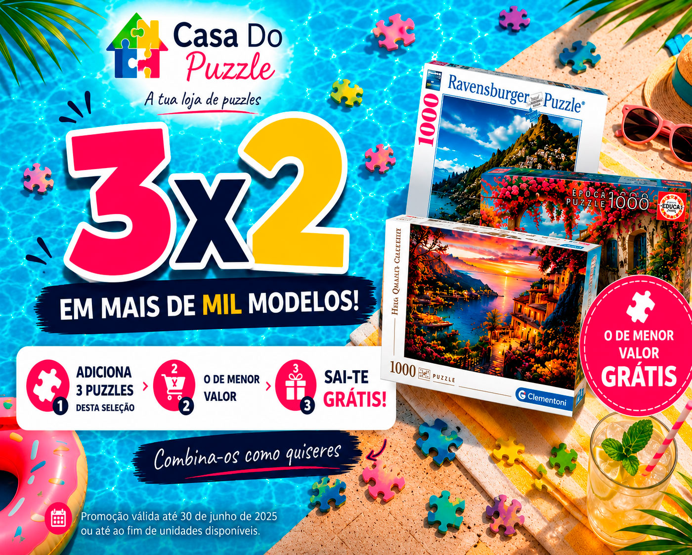 Promociçon 3 x 2 Junio en Casa Del Puzzle