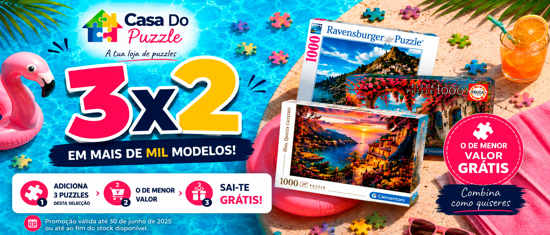 Promoção 3x2 em Puzzles Selecionados 2026
