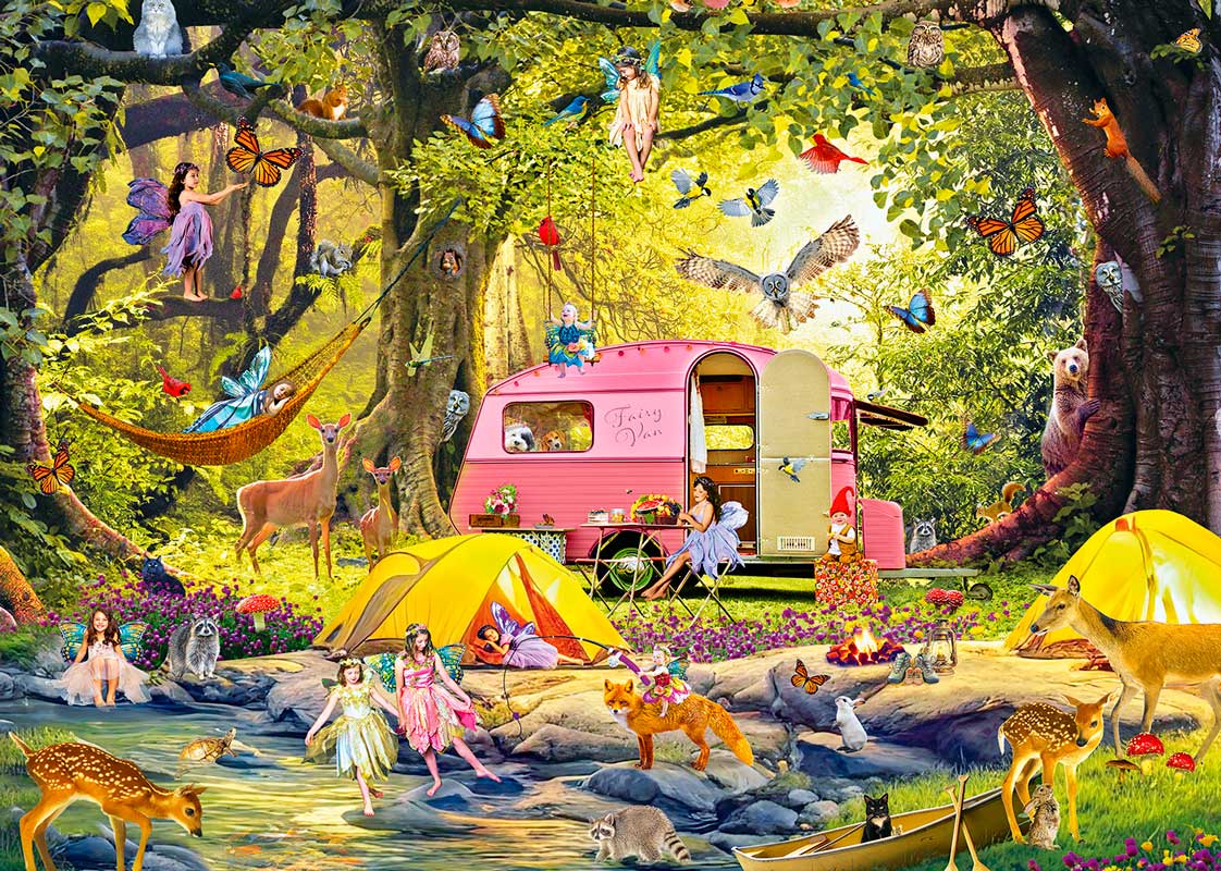Puzzle Alipson Acampamento de Fadas com Amigos da Floresta 1000P
