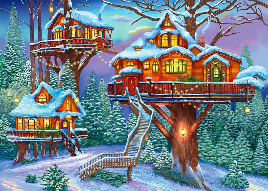 Puzzle Alipson Casa na Árvore en Inverno de 500 Peças