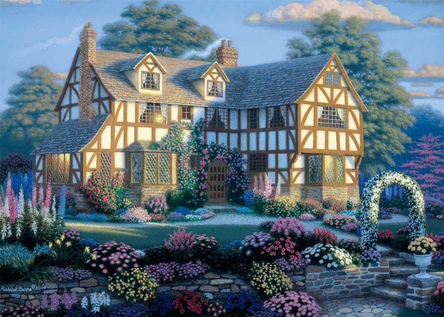 Puzzle Alipson Casa Estilo Tudor de 1000 Peças