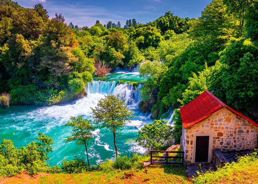 Puzzle Alipson Cascades de Krka, Croacia de 1000 Peças