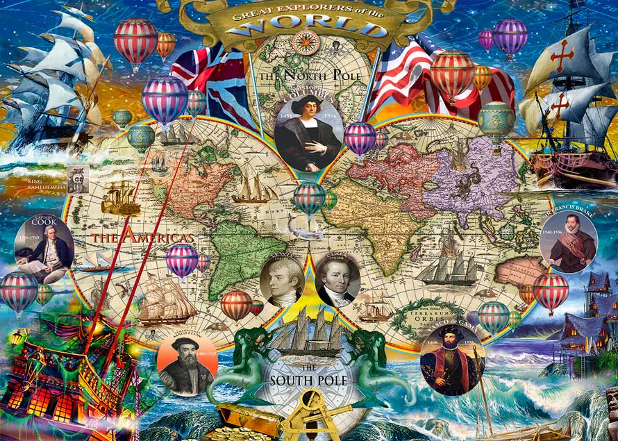 Puzzle Alipson Grandes Exploradores do Mundo de 1500 Peças