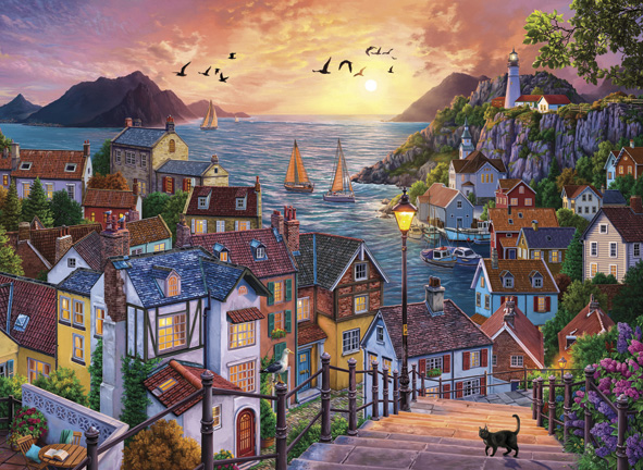Puzzle Anatolian Sunset at Seaside Village 1000 peças