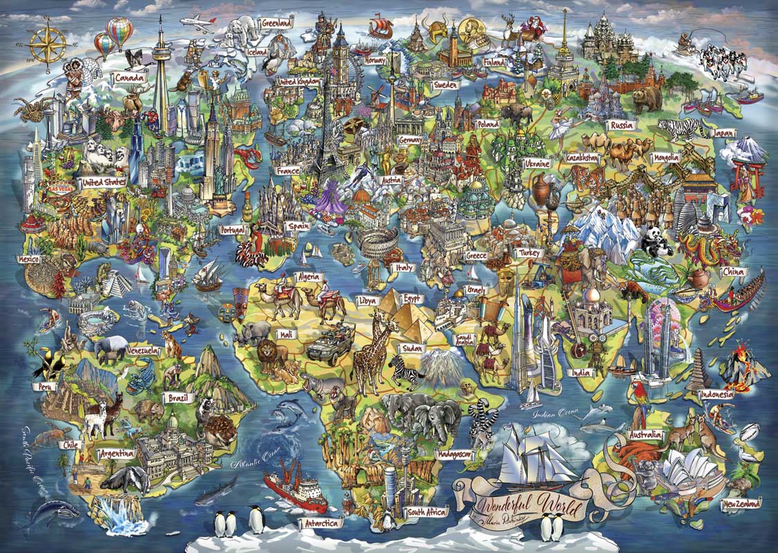 Puzzle Anatolian Marcos Mundiais de 3.000 peças