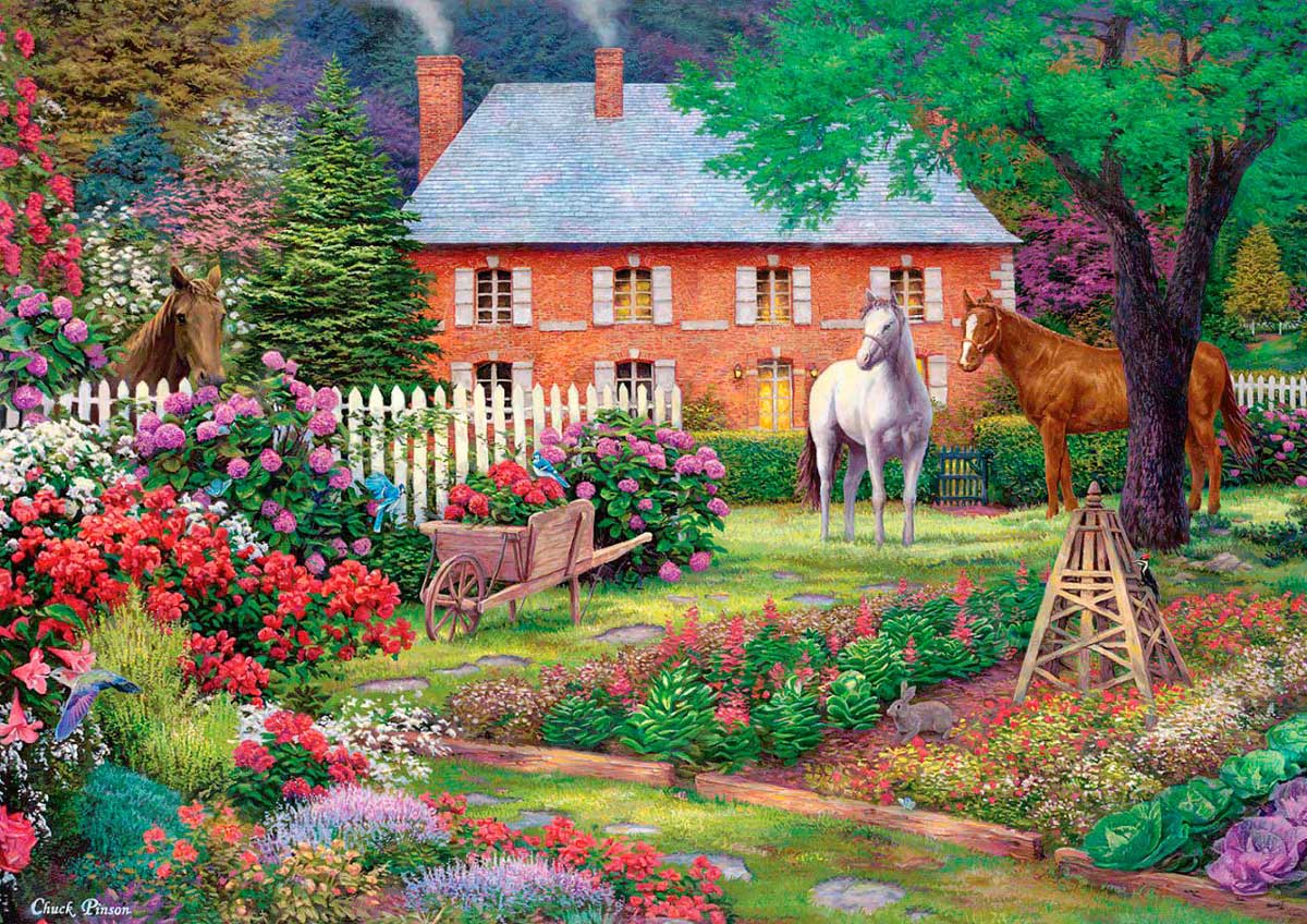 Puzzle Art Puzzle O Jardim dos Cavalos 1500 Peças