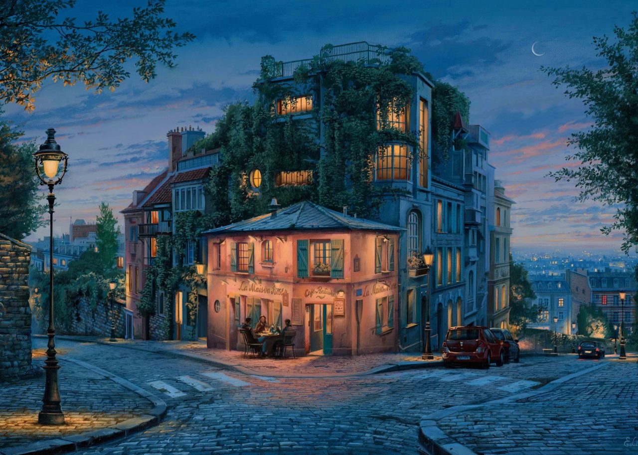 Puzzle Art Puzzle La Maison Rose Blue de 1000 peças