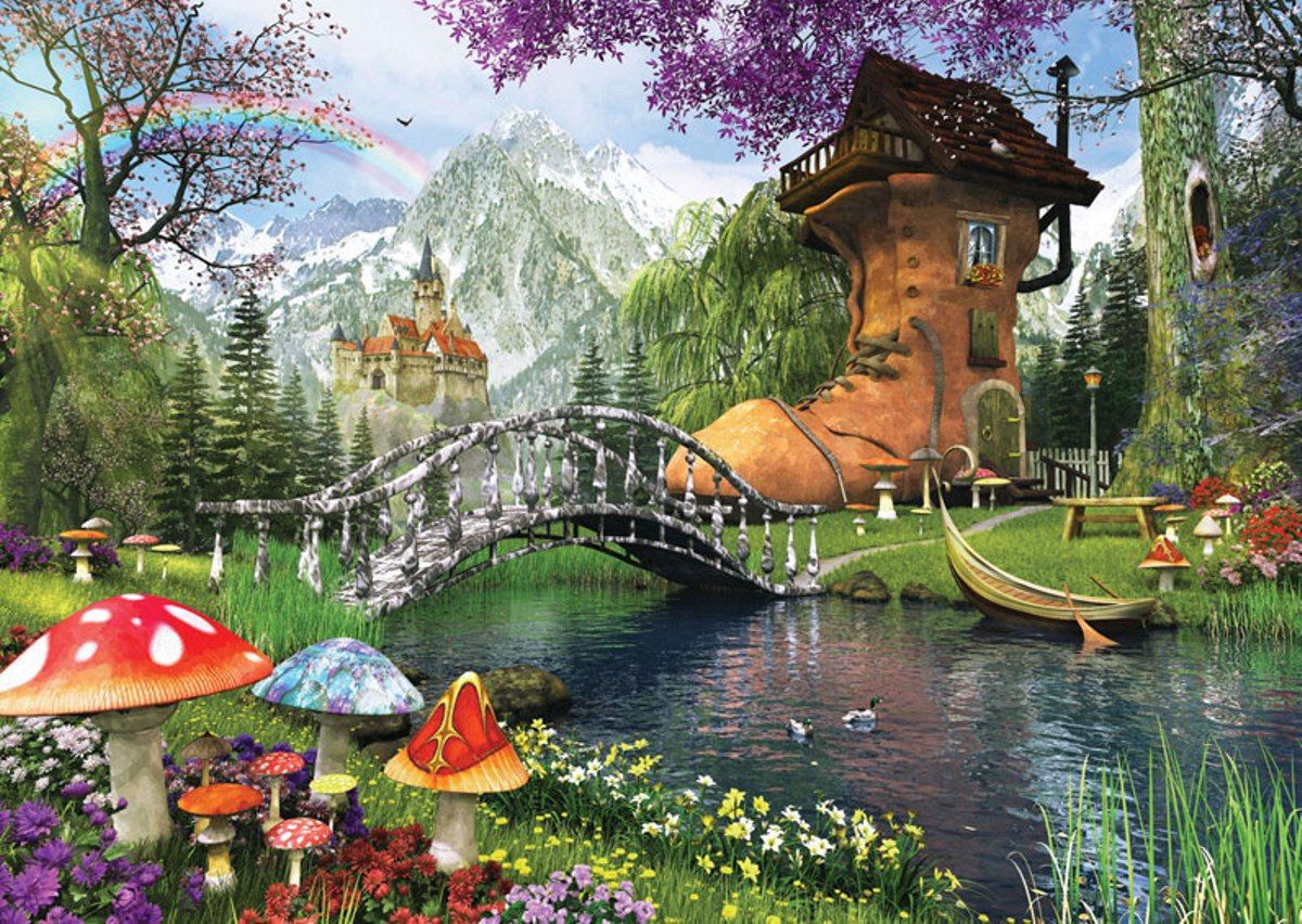 Puzzle Art Puzzle The Old Shoe House 1000 Peças