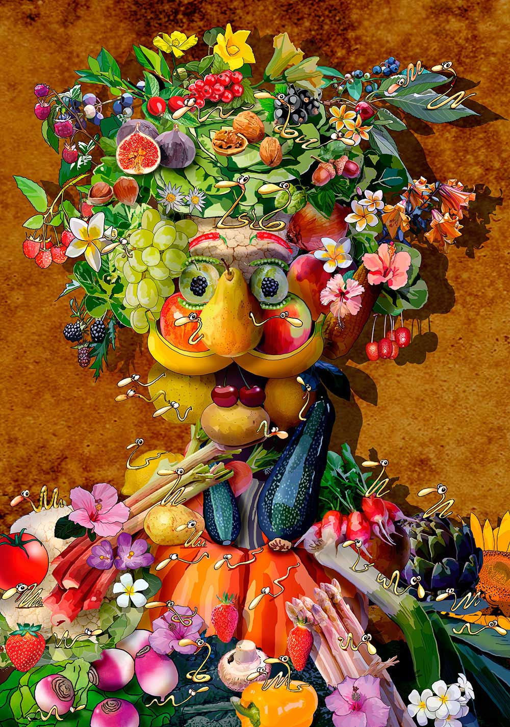 Puzzle Bluebird Arcimboldo 1000 peças