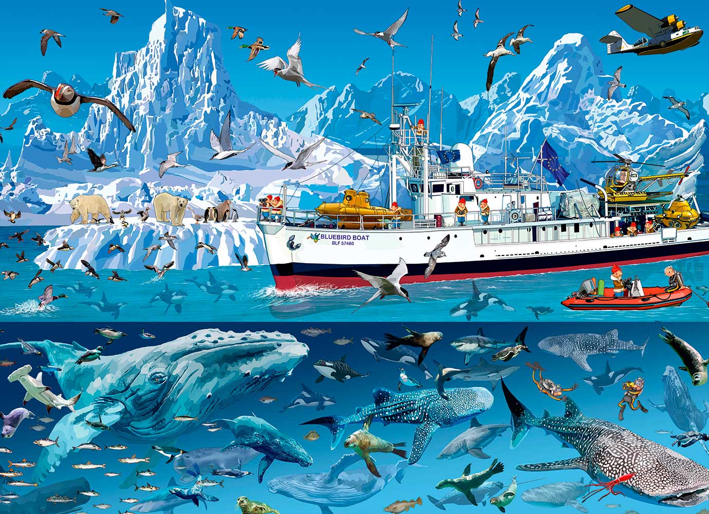 Puzzle Bluebird Barco no Ártico 1500 peças