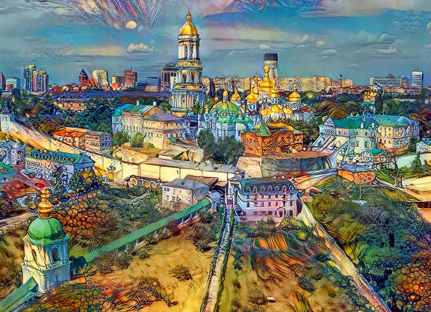 Puzzle Bluebird Cidade Kiev, Ucrania de 1000 Pçs