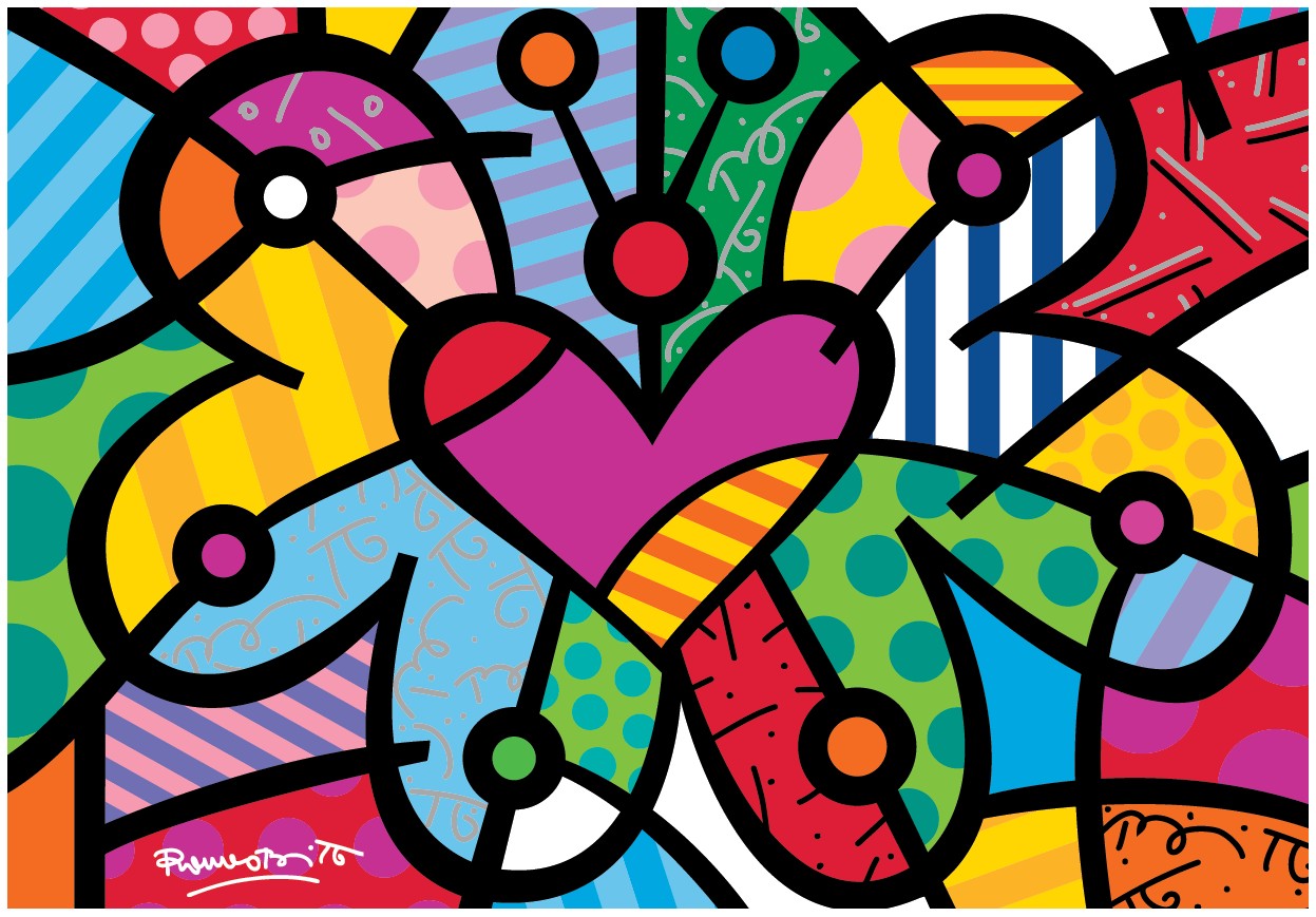 Puzzle Bluebird Butterfly Heart 2000 Peças