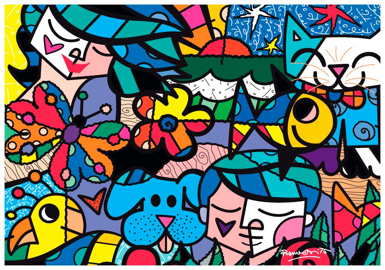 Puzzle Bluebird Garden Britto 1000 peças