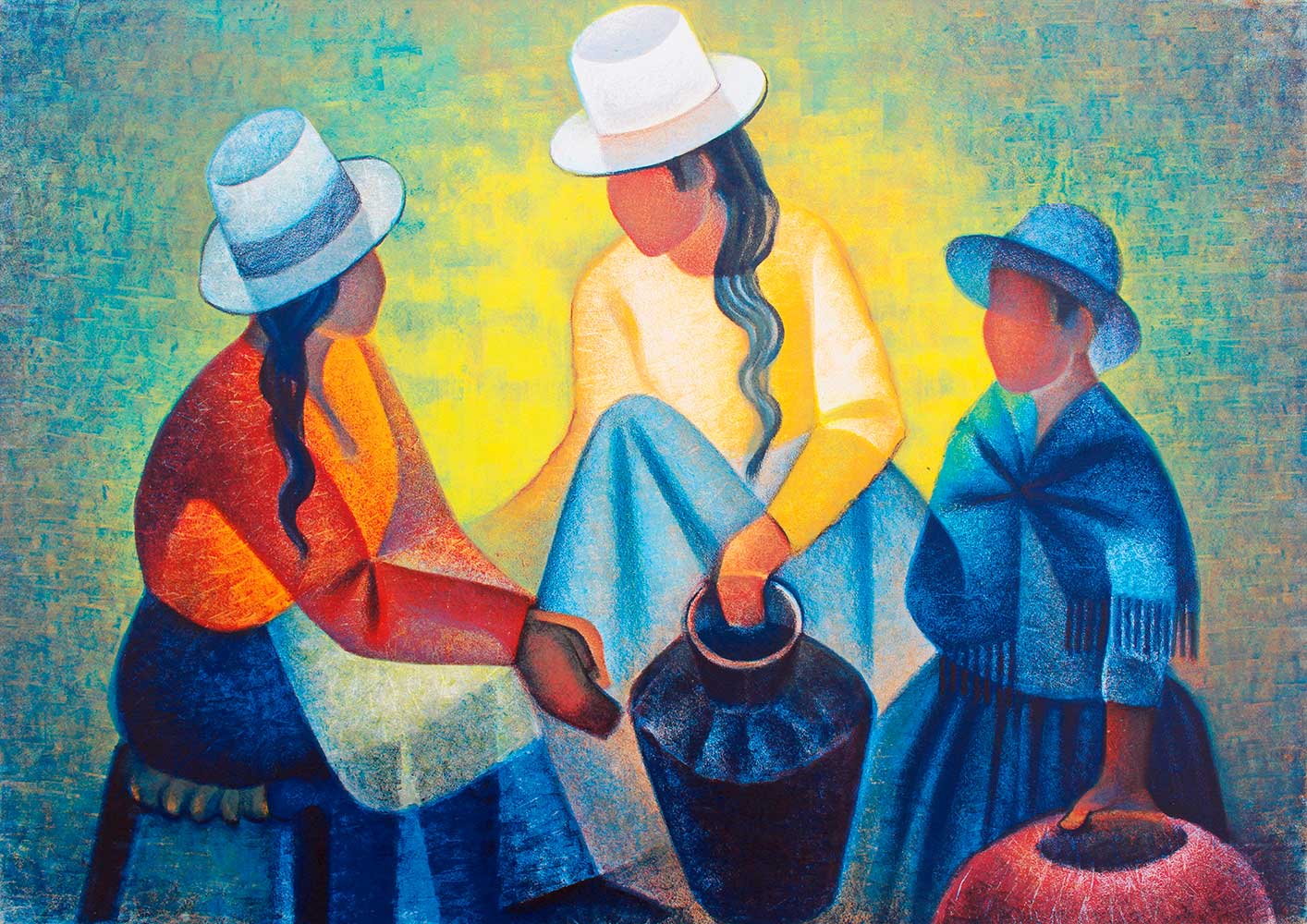 Puzzle Bluebird Mulheres com o Potiche Azul 1000 Peças