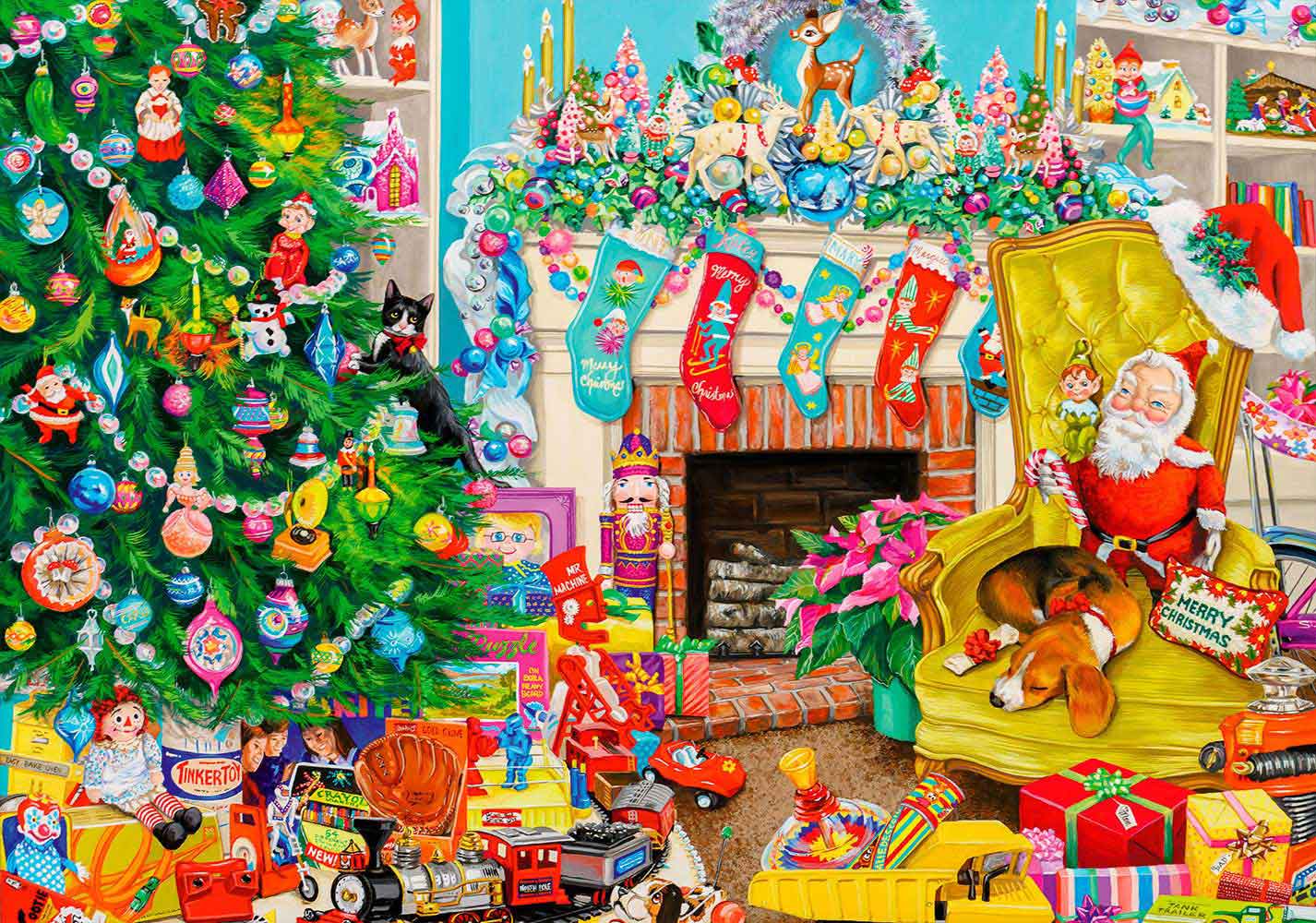 Puzzle Bluebird Mid-Century Christmas 1000 Peças