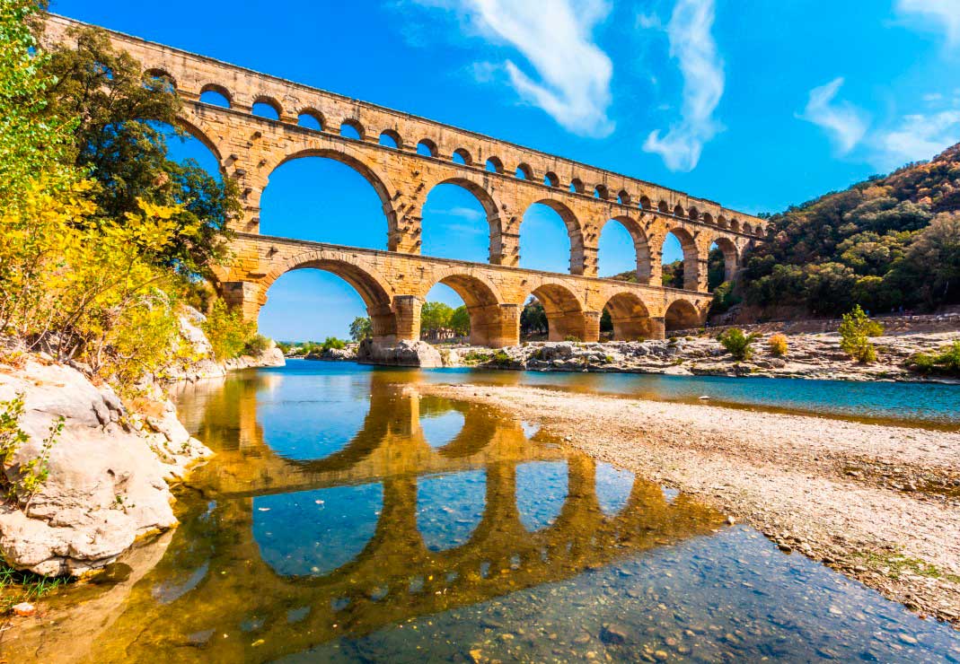 Puzzle Bluebird Pont du Gard, França de 1000 Pçs