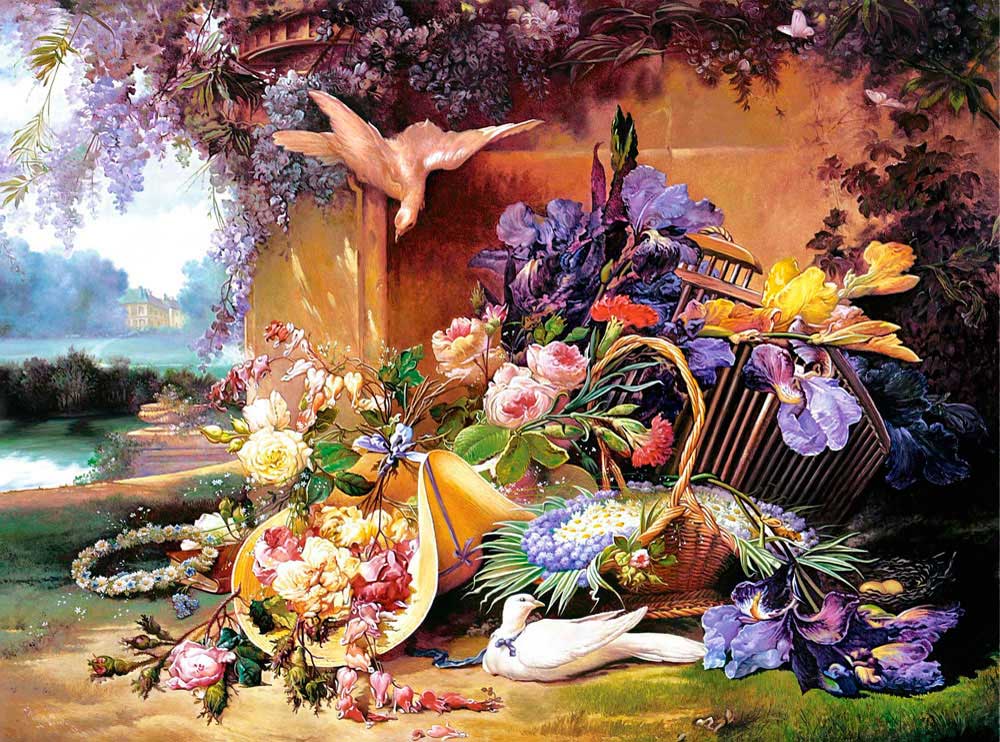 Puzzle Castorland Elegante Bodegón com Flores 2000 Peças