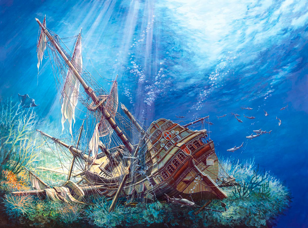 Puzzle Castorland Galeão Afundado 2000 Peças