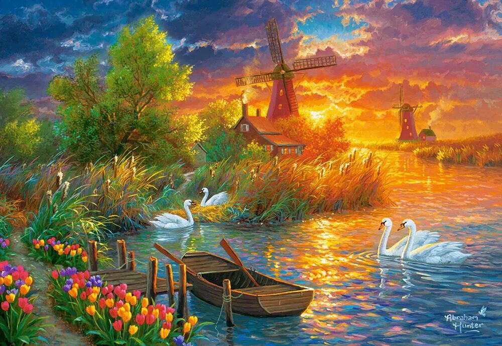 Puzzle Castorland Idílio Holandês 1000 Peças