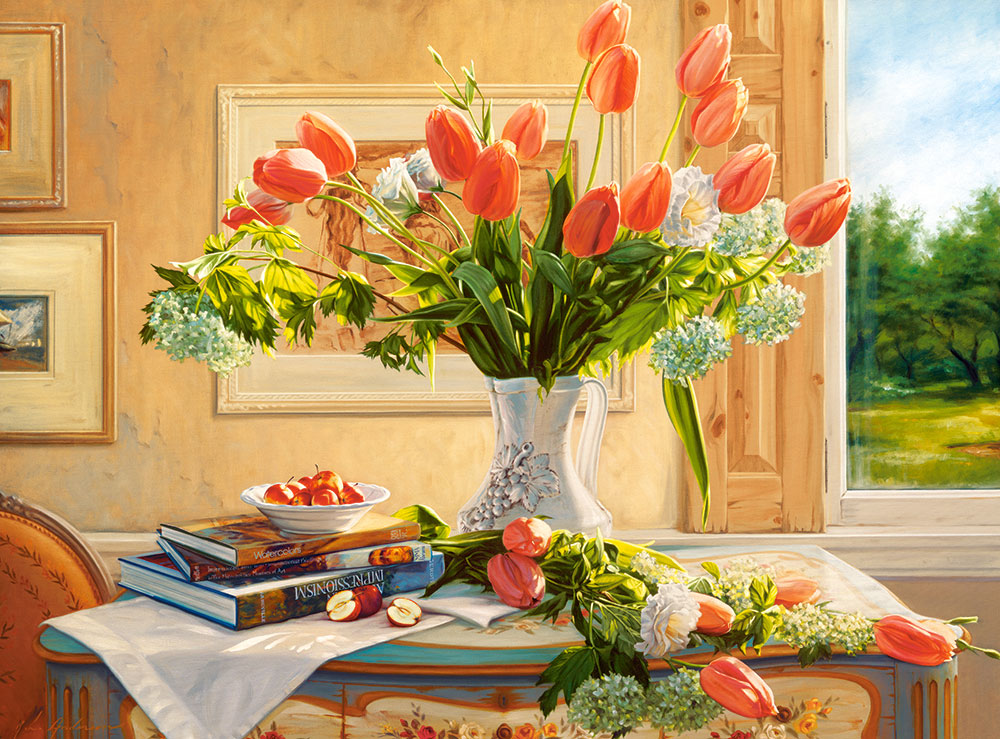 Puzzle Castorland Estampas Florais de 3.000 peças