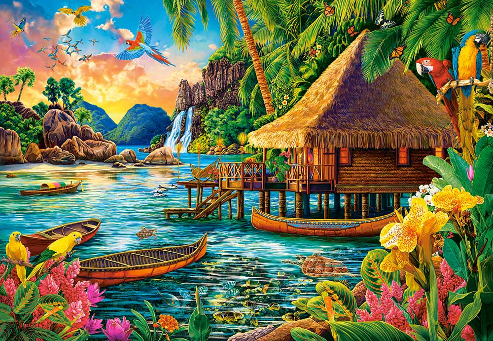 Puzzle Castorland Ilha Tropical de 1000 Peças