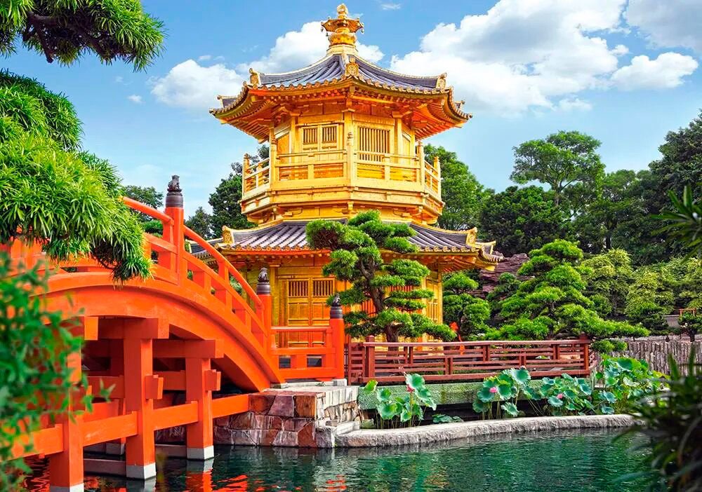Puzzle Castorland Jardim Chinês em Hong Kong 500 peças
