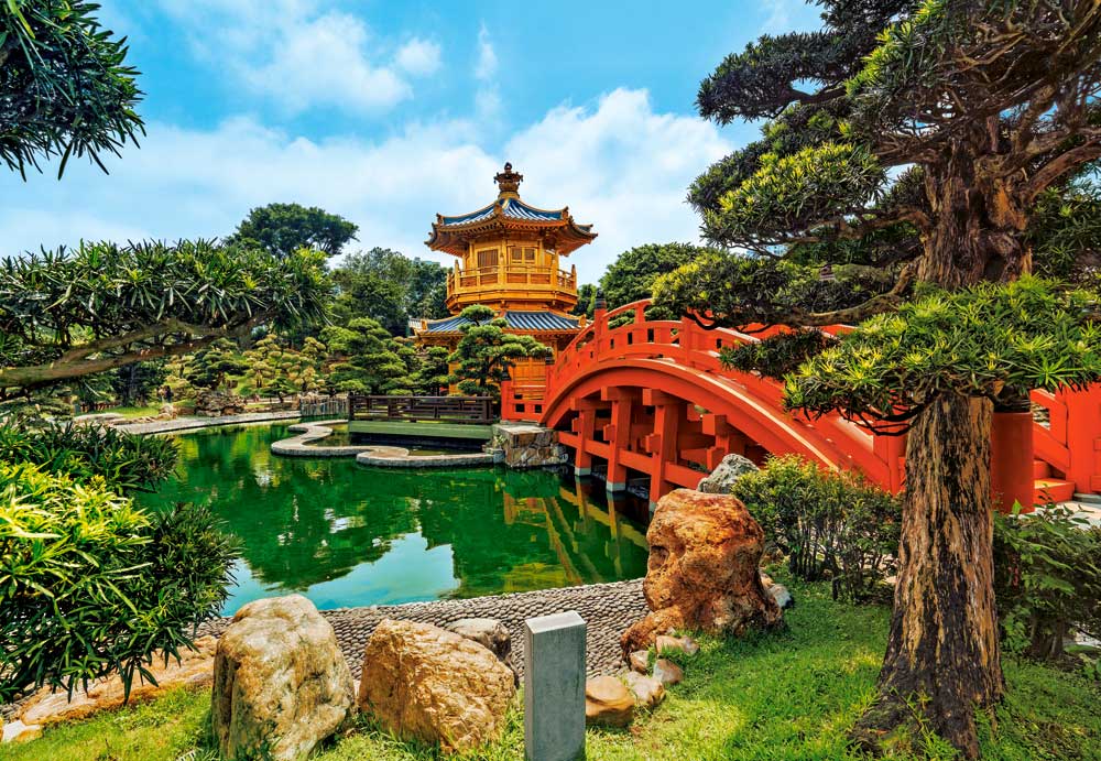 Puzzle Castorland Jardim Nan Lian, Hong Kong de 1000 Pçs
