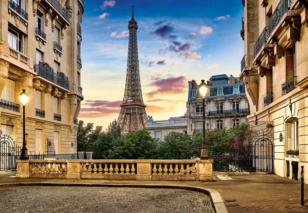 Puzzle Castorland Passeie em Paris ao pôr do Sol de 1000 Pçs