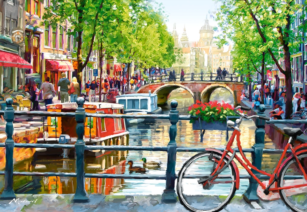 Puzzle Castorland Postal Amsterdam 1000 Peças