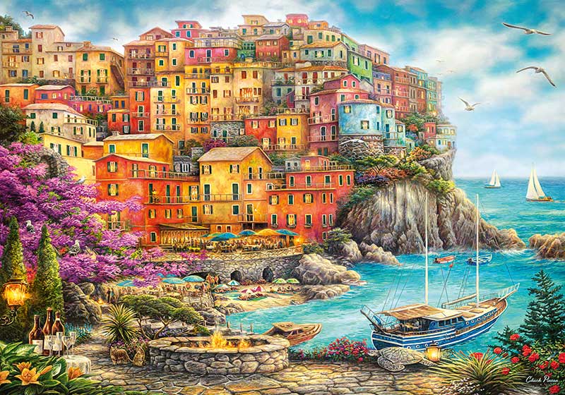 Puzzle Cherry Pazzi Dia lindo em Cinque Terre 2000 peças