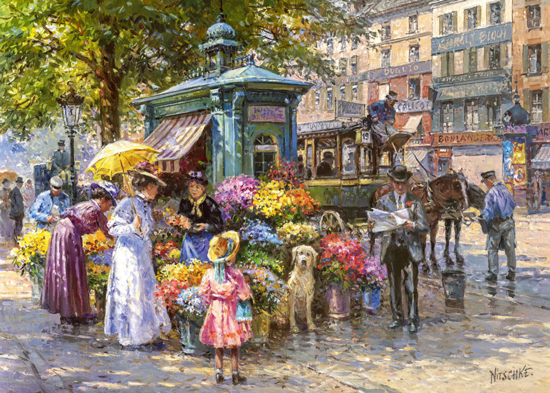 Puzzle Cherry Pazzi Flower Market 1000 peças