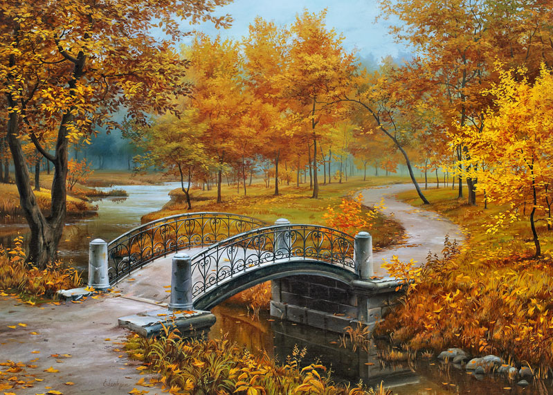 Puzzle Cherry Pazzi Outono em um parque antigo de 1000 pe