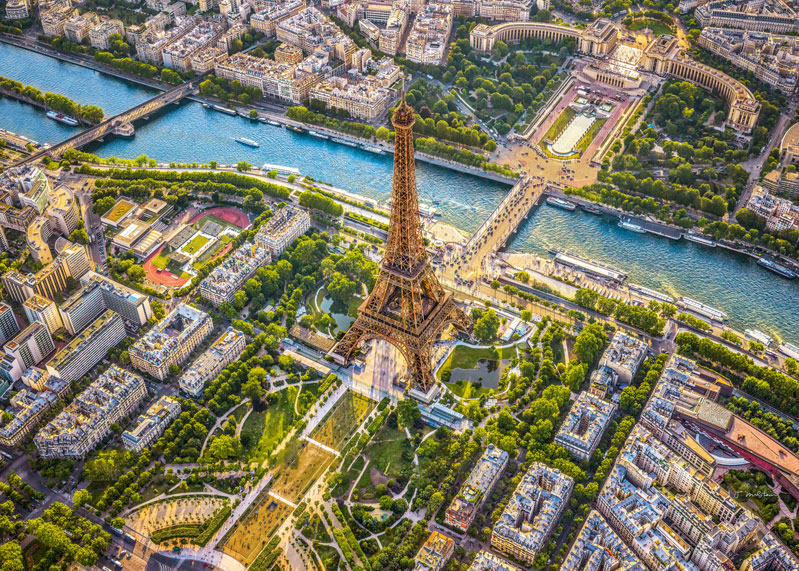 Puzzle Cherry Pazzi Vista da Torre Eiffel, Paris 1000 Pc