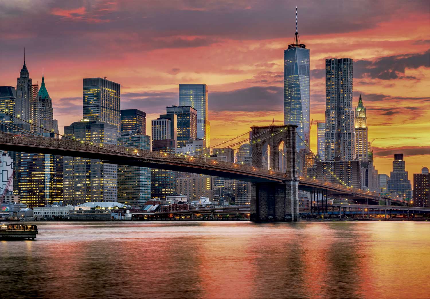 Puzzle Clementoni East River ao Entardecer de 1500 Peças