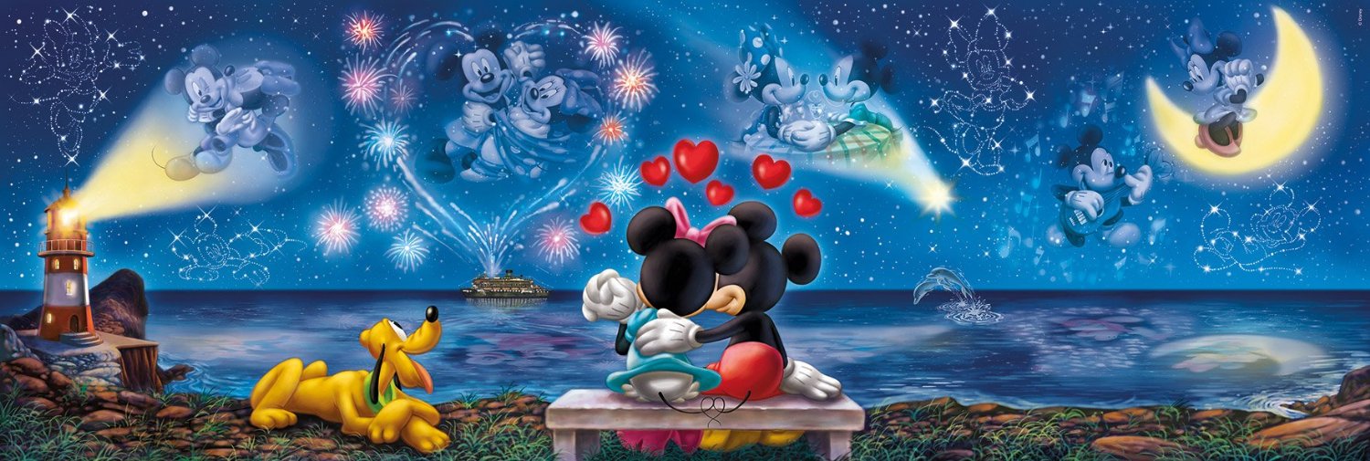 Puzzle Clementoni Mickey e Minnie Date 1000 peças