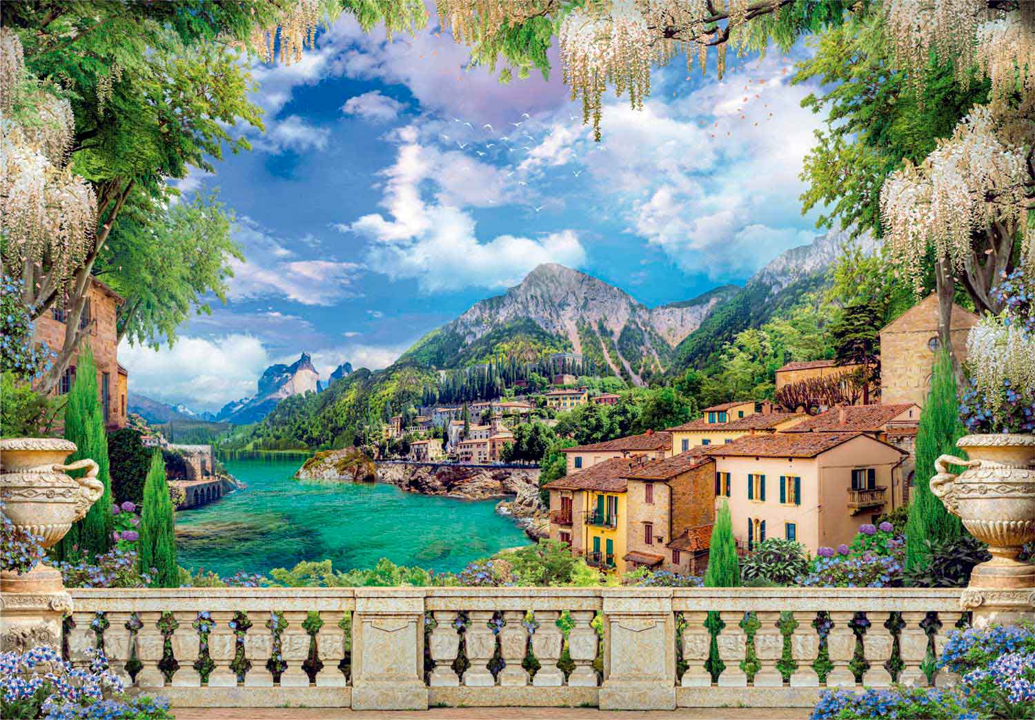 Puzzle Clementoni Luxuoso Terraço no Lago de 3000 Pçs