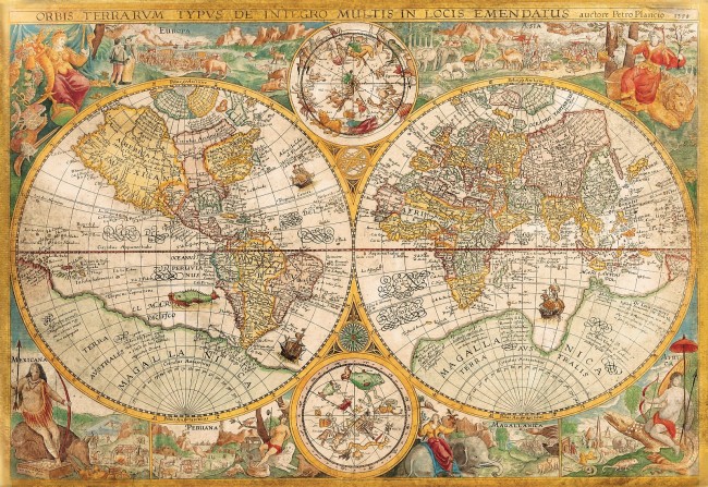 Puzzle Clementoni Mapa do Velho Mundo 2000 Peças