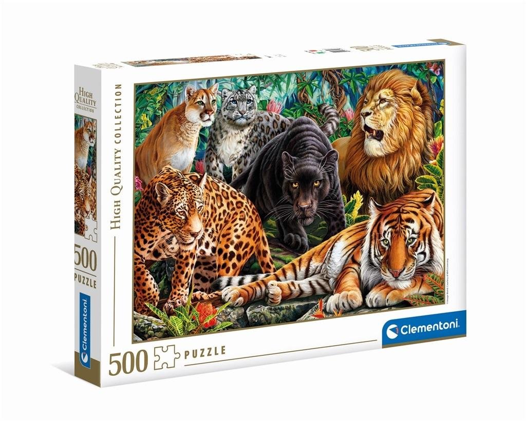 Puzzle Clementoni Gatos Selvagens 500 peças