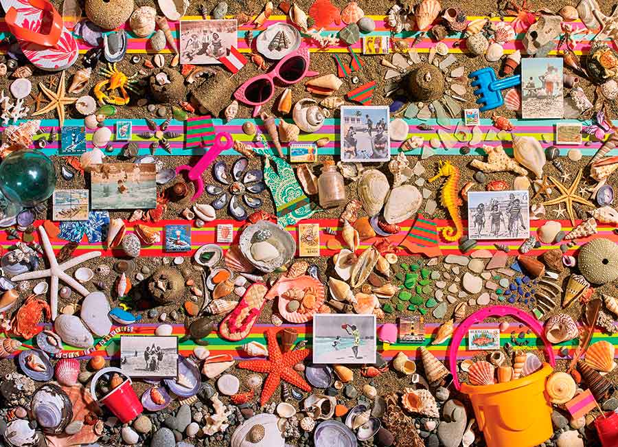 Puzzle de colagem de praia de Cobble Hill 1000 peças