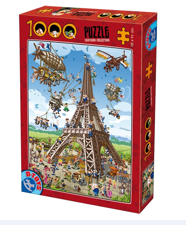 Puzzle D-Toys A Construção da Torre Eiffel 1000 Peças