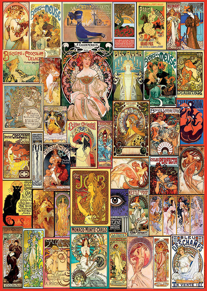 Puzzle de colagem Art Nouveau Educa 1000 peças