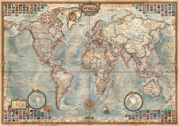 Puzzle Educa El Mundo, Mapa Político de 1500 Peças