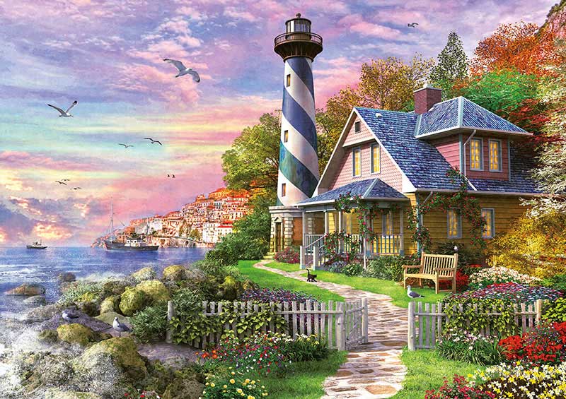 Puzzle Educa Lighthouse em Rock Bay 1000 Peças