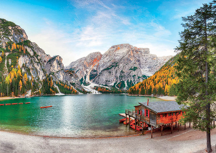 Puzzle Educa Lago Braies no Outono 3000 Peças