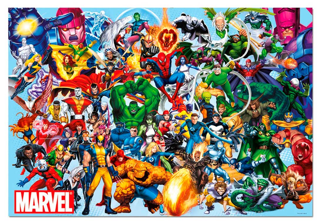 Puzzle educativo Marvel Heroes 1000 peças