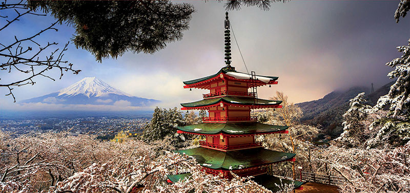 Educa Monte Fuji e Chureito Pagoda Puzzle, Japão 3000 Peças