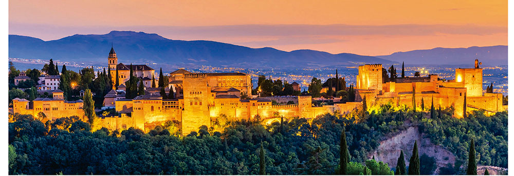 Puzzle Educa Panorama Alhambra, Granada de 1000 Pçs
