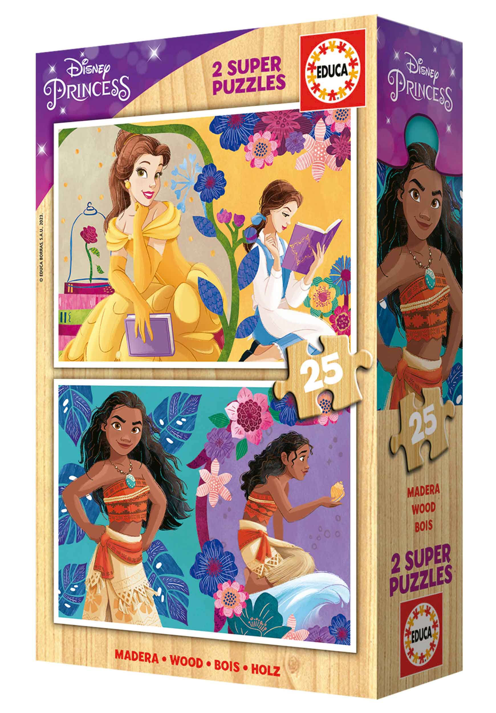 Comprar Puzzle Educa Princesas Disney de 2 x 25 Peças de madeira