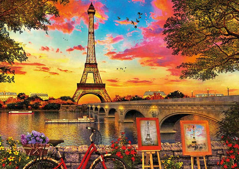 Puzzle Educa Sunset em Paris 3000 Peças