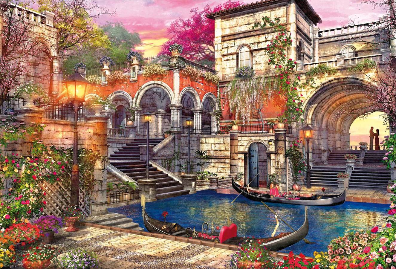 Puzzle Educa Romance em Veneza de 3000 peças